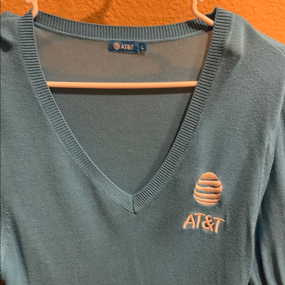 ATT BRANDED Blue V-Neck Sweater